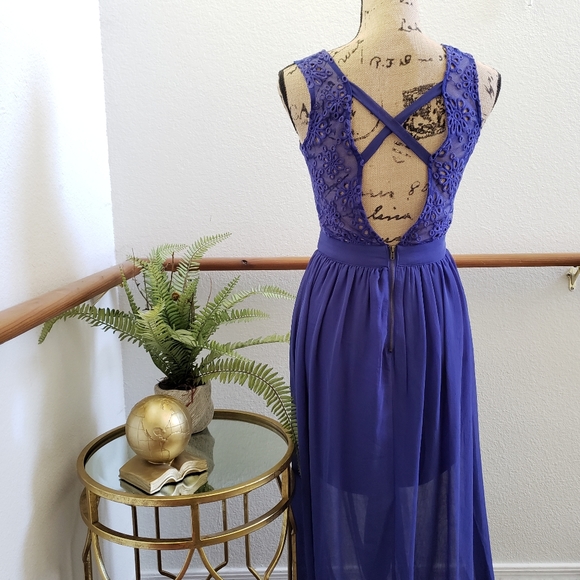 Charming Charlie Open Back Maxi Dress - Picture 2 of 4